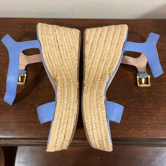 Kate Spade Blue Platform Espadrille Wedge Sandals Size 9M - Picture 4 of 16